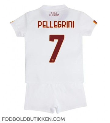 AS Roma Lorenzo Pellegrini #7 Udebanetrøje Børn 2022-23 Kortærmet (+ Korte bukser)